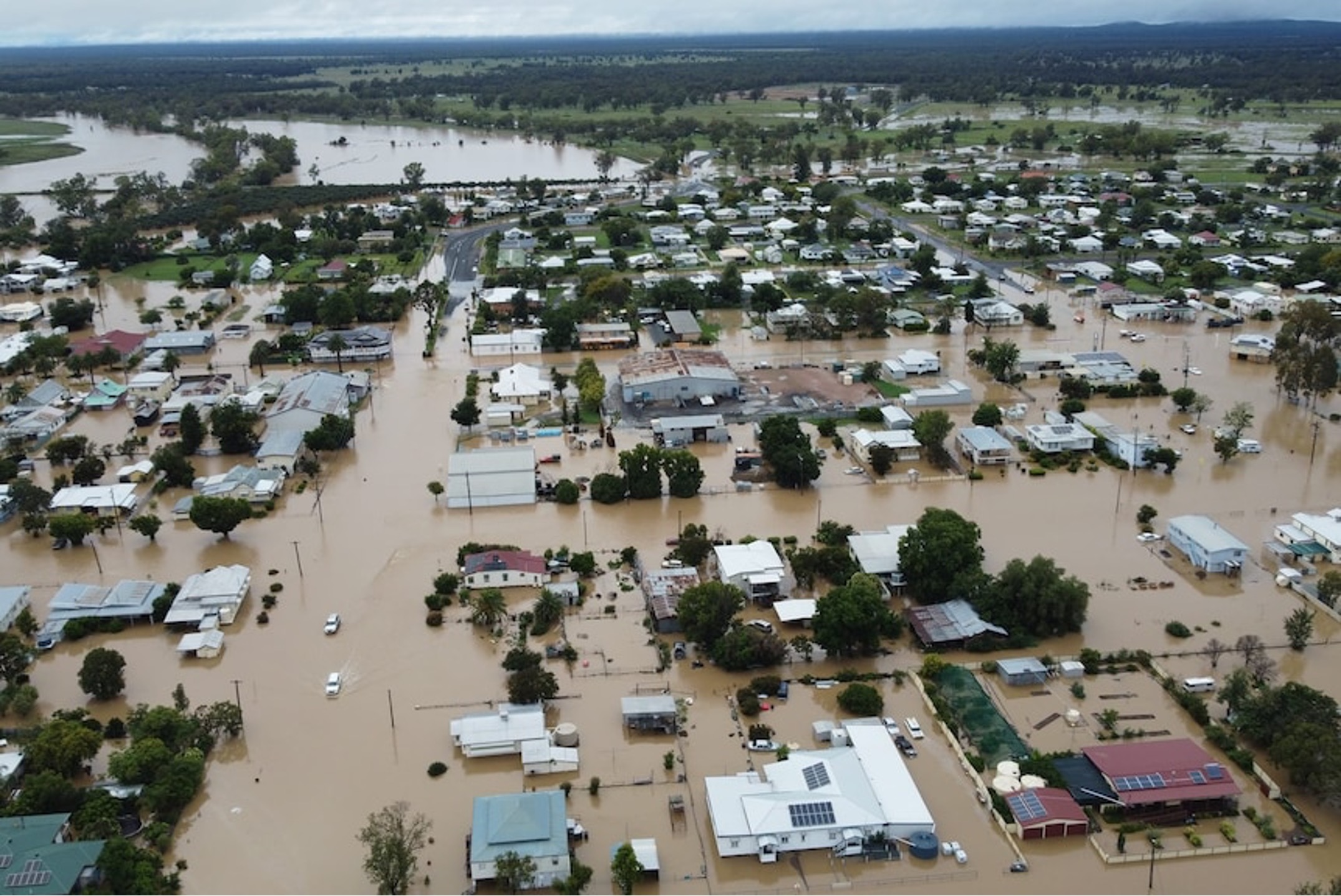 flooded homes